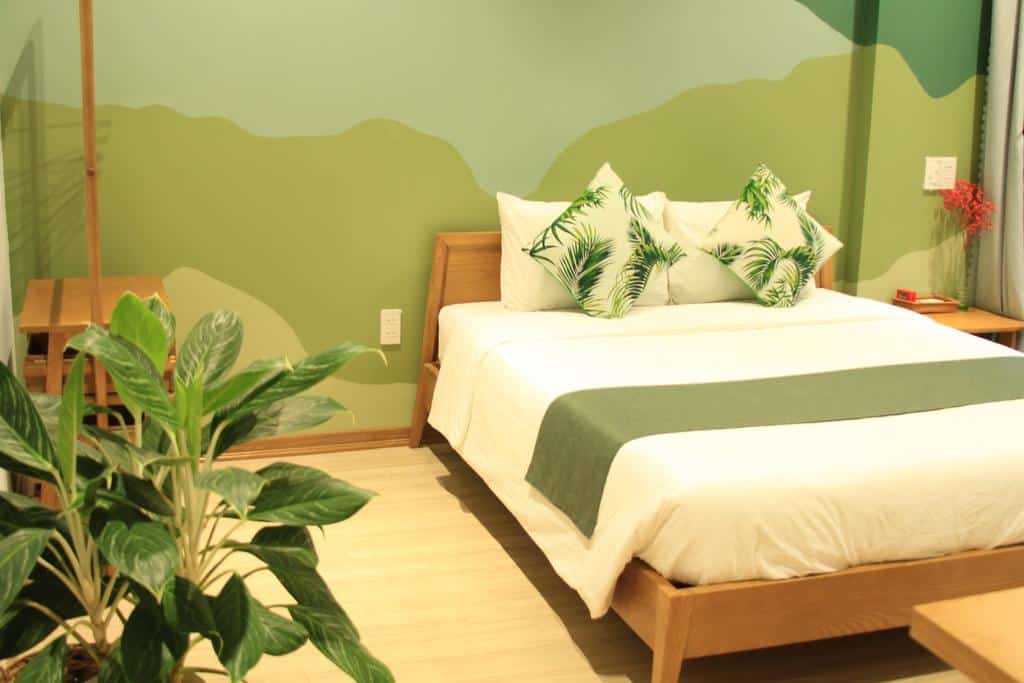 Phòng nghỉ tràn ngập khoảng xanh đem đến cảm giác tươi vui và nhiều sức sống